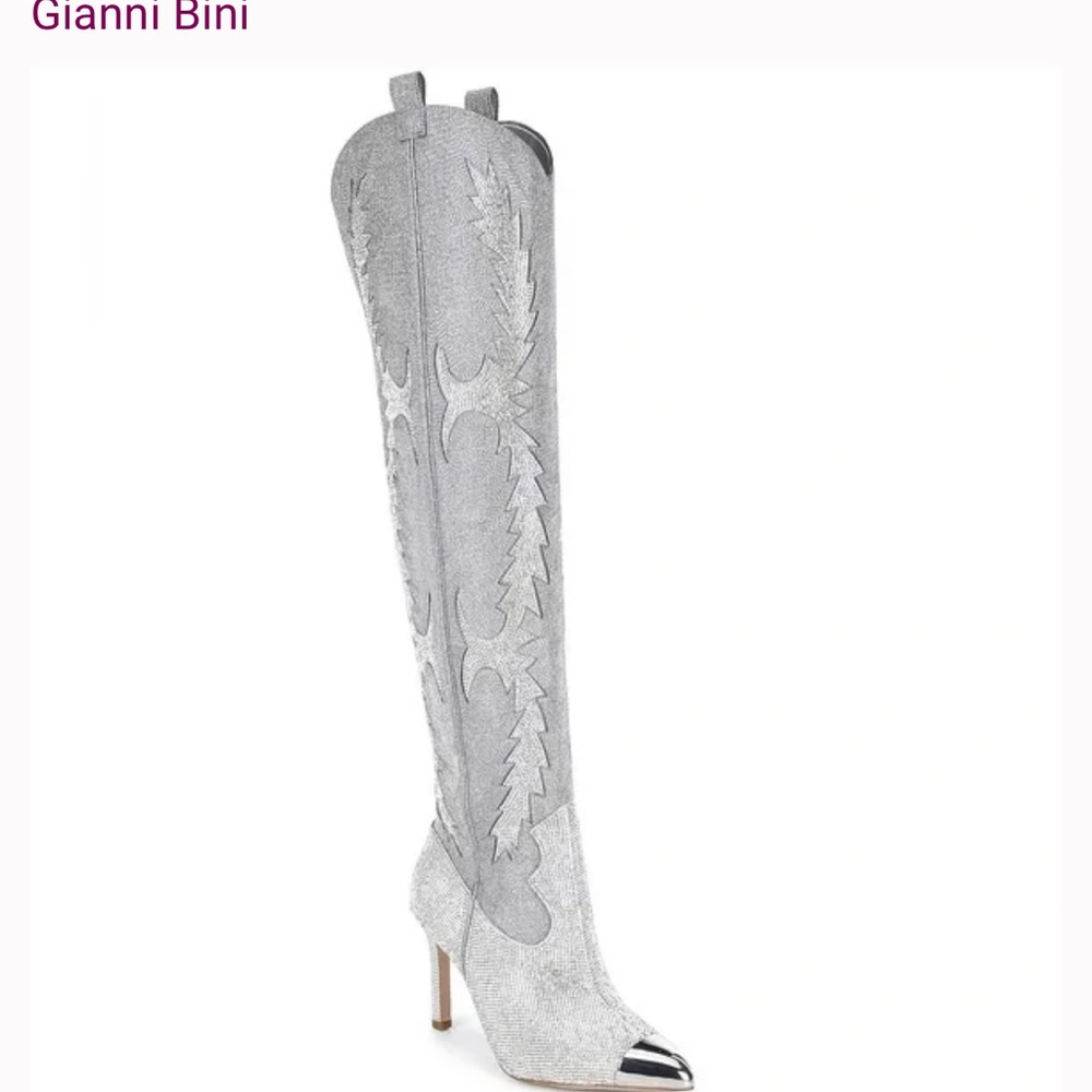 Gianni Bini rhinestone over the knee boots. Size 8.5. Retails $229.